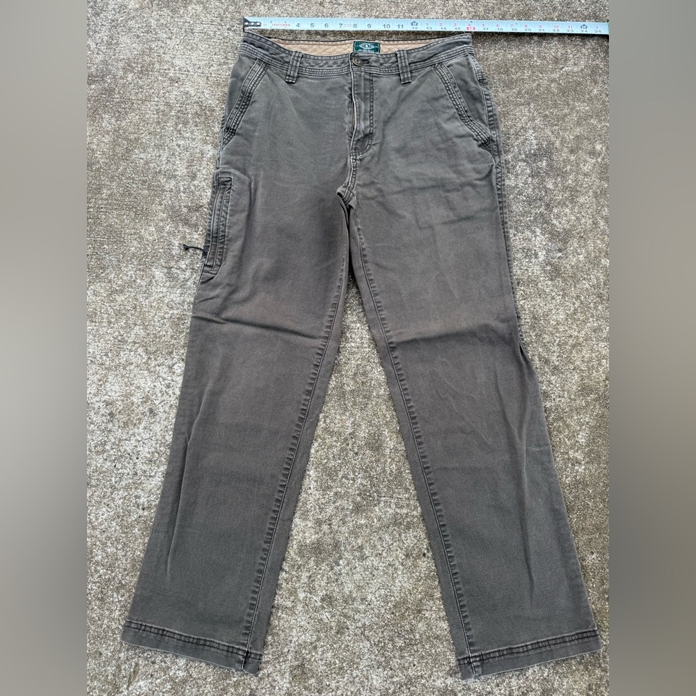 Vintage G.H. Bass & Co. Men's Charcoal Brown Canvas Work Pant